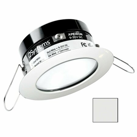 I2SYSTEMS i2Systems Apeiron PRO A503, 3W Spring Mount Light, Round, Cool White, White Finish A503-31AAG
